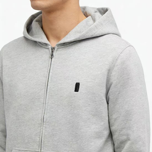 Sudadera con Capucha de Forro Polar con Cremallera para Hombre, Corte Holgado, Térmica, con Cremallera, Verano, HausAimisi Industries, Bordado Liso, Corazón, Popular con Logotipo - Product Image 5