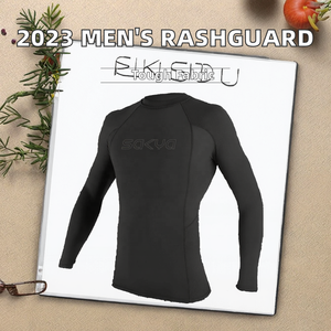 2023 Wholesale SAKYA Unisex Long Sleeve <b>Rashguard</b> Shirt with Sun UV Protection 220g Fabric Digital Print - Product Image 2