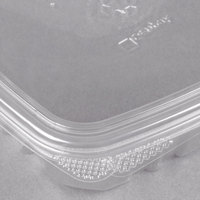 Conteneur alimentaire jetable en plastique transparent RPET à charnière de 64 oz pour supermarché