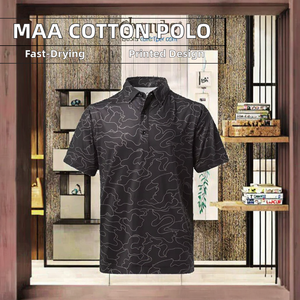 <b>Men's</b> Cotton For Polo <b>Shirt</b> B898-01-02 Solid Color Heavy Duty Thick <b>Striped</b> Pattern Twill Nonwoven Short <b>Sleeve</b> <b>Long</b> - Product Image 2