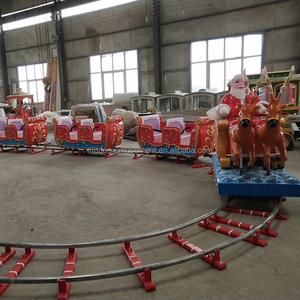 Dattractions de <span class=keywords><strong>parc</strong></span> d'attractions train de Noël électrique en plein air promenades en train de piste du Père Noël à vendre - Product Image 6