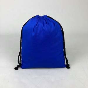 Alta calidad nuevo reciclaje cordón poliéster algodón zapato bolsa azul 8oz algodón lona cadena bolsa - Product Image 1