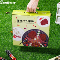 Nouveauté Barbecue portatif d'extérieur, grilles instantanées, ensembles de barbecue jetables pour fête