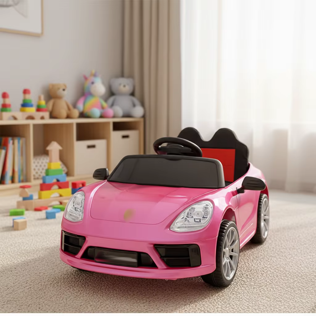Pink-single drive-6v4 battery single drive+remote control+swing