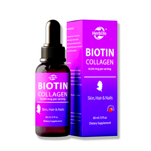 Haccp  OEM ODM  Biotina Líquida y Colágeno 60,000 mcg - Vitaminas para el Crecimiento del Cabello, Suplemento de Colágeno Líquido - Product Image 1