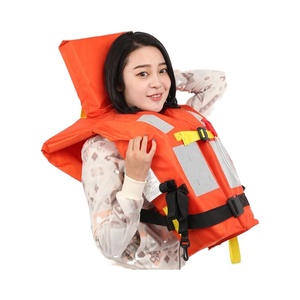 เสื้อชูชีพสะท้อนแสงสำหรับงานทางทะเล ได้รับการรับรองมาตรฐาน CCS แรงลอยตัวสูง 155N ได้รับการรับรองมาตรฐาน Solas พับเก็บได้ ผลิตตามมาตรฐาน EC ทำจากผ้า Oxford - Product Image 1