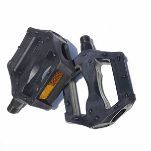 Pédales de vélo de montagne, axe en acier, plastique antidérapant, noir - Product Image 2