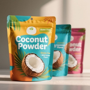 Bolsa Doypack de Mylar con Cierre Zip, Personalizable con Logotipo, de Plástico de Grado Alimenticio, para Envasado de Alimentos como Avena, Té, Leche de Coco en Polvo - Product Image 1