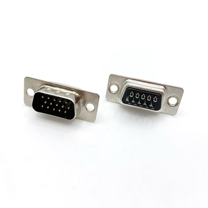 D-SUB kepadatan tinggi 15Pin jantan solder untuk kabel, steker 15pin HD.D-SUB, Konektor jantan HDB 15P - Product Image 2