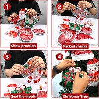 Sacs en Mylar personnalisés pour bonbons de Noël irréguliers, sacs en plastique avec fermeture à glissière pour l'emballage de collations et de chocolats