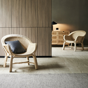 Sillón de Ratán <span class=keywords><strong>Natural</strong></span> Personalizable con Cojín, Estilo Bohemio Nórdico para Sala de Estar, Balcón, Interior y Semi-Exterior - Product Image 2