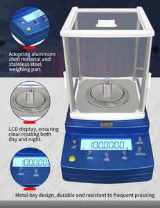 Công nghiệp số dư electronique Độ chính xác kỹ thuật số độ phân giải 0.1mg 0.0001 gam Phân Tích Quy mô 1/10000 0.1mg phân tích cân bằng - Product Image 4