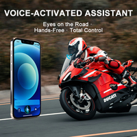 Casque de moto avec écouteurs Maxto T8, intercom de groupe pour casque, 24 motards, avec radio FM et partage de musique