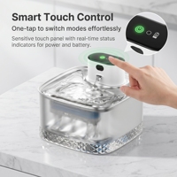 Fuente de Agua Inteligente para Mascotas, Portátil y Elegante, con Logotipo Personalizado OEM ODM, 3 Modos, Capacidad de 2L, Tapa de Acero Inoxidable 304, Ecológica y Duradera
