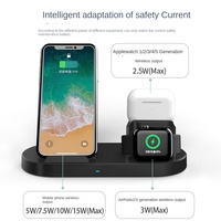 Nouveau chargeur sans fil 3-en-1 Type-C QC3.0 15W pour montre iPhone et casque Station de charge sans fil magnétique avec indicateur LED