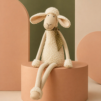 Peluche Agneau en Promotion pour Cadeaux de Pâques, Animal en Peluche Mouton Écologique, Couleurs et Logo Personnalisables, Faible MOQ, Délai de Livraison Rapide