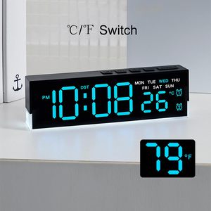 LED Bedside Lamp Clock with Gentle Ambient <b>Light</b> Temperature Display Fahrenheit Celsius <b>Switch</b> Night <b>Light</b> - Product Image 5