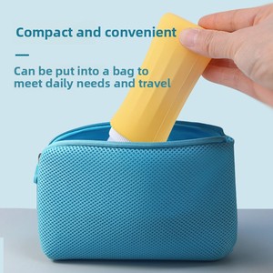 Juego de subbotellas de silicona con patrón vertical Almacenamiento de viaje reutilizable invertido para cosméticos japoneses Organizadores de maquillaje - Product Image 2