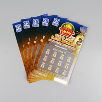 Cartes à gratter personnalisées pour loterie, billets de jeu à gratter, cartes à gratter à code instantané, billets de loterie à gratter