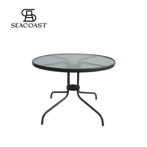 MESA REDONDA <span class=keywords><strong>NEGRA</strong></span> CON VIDRIO 90CM MESA REDONDA PRETA CON VIDRIO 90CM - Product Image 1