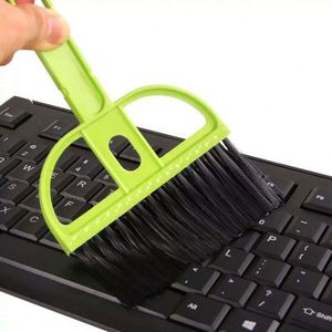 Ensemble balai et pelle de bureau Sunshine Mini en plastique, avec long manche et tête en poils PET/PP, brosse de nettoyage pour clavier, maison et jardin - Product Image 5