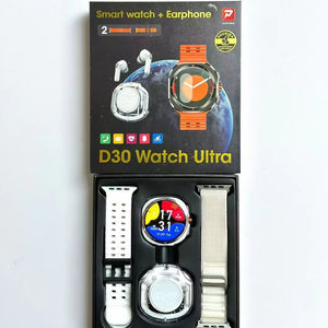 Jam Tangan Pintar D30 Ultra dengan Set Earbud, Layar AMOLED, Monitor Kesehatan, Kompas, Gaya Perjalanan, Relojes Inteligentes untuk Pria Wanita 2014 - Product Image 1