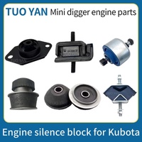 Pièces de rechange de montage de moteur d'excavatrice pour bloc de silence de moteur Kubota pour Kubota U15