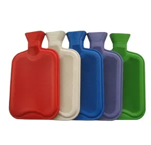 Good quality Natural BS Rubber Durable Hot Water Bottle 2000ml for Hot Compress and Heat Therapy