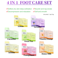 Pédicureset 4 In1 Spa Usa Entrepôt Pédicure 4 1 Kit Masque Collagène Chaussettes Ensemble Gelée de Trempage pour Pédicure