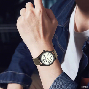 OEM นาฬิกาข้อมือทหารสำหรับผู้ชาย, นาฬิกาควอตซ์กันน้ำ30เมตรสายไนลอนแสดงวันที่กลางแจ้งกีฬาทหาร - Product Image 5