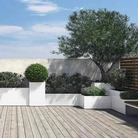 Jardinières sur pied écologiques en métal de qualité commerciale pour plantes ornementales, idéales pour les espaces publics