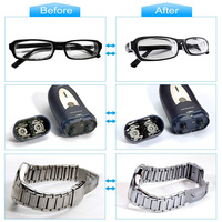 Nettoyeur ultrasonique électrique portable GTSONIC VGT-800 pour bijoux, lunettes, montres, bagues, prothèses dentaires, aligneurs, gouttières - Usage domestique