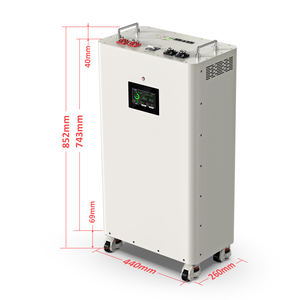 <span class=keywords><strong>PL</strong></span> Stock 15Kwh 51.2V 280AH 磷酸铁锂电池 立式 米色 4.3 英寸液晶显示屏 JK V19 BMS 带蓝牙 适合家庭使用 - Product Image 3