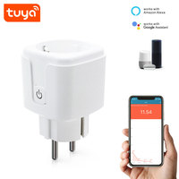 Stop Kontak Pintar WiFi Tuya Terpercaya, Pengaturan Waktu Cerdas, Kontrol Aplikasi, Kontrol Suara, 16A Khusus EU dengan Fungsi Pengukuran PST-ZEU-003