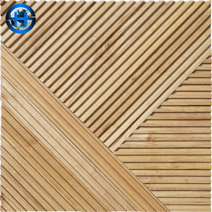 Panneaux muraux décoratifs 3D en bois de cèdre géométriques de luxe Art Déco pour revêtement mural artistique de boutiques haut de gamme sophistiquées - Product Image 2