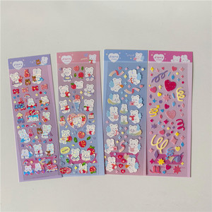 Karikatür sevimli hayvanlar Hello tavşan ayı çıkartmaları planlayıcısı el hesabı DIY dekorasyon holografik çıkartmaları hologram Deco çıkartmalar - Product Image 4