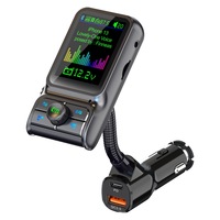 Lecteur MP3 BT 3 en 1 pour voiture avec qualité musicale sans perte, affichage de la tension du chargeur rapide pour voiture Afficher les paroles