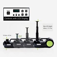 Cric hydraulique électrique rapide 12V 53cm 5 tonnes, kit 5 en 1 pour le levage de voitures