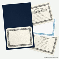 Porte-certificats Lehui 2027 avec détails en feuille d'or noir pour documents de 8,5 x 11 pouces, 30 pièces/boîte, logo personnalisé et utilisation durable au bureau/à l'école