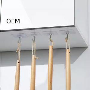 ODM ménage personnalisé fort sans trace prune crochets multifonctionnel Transparent auto-adhésif mariage Design classique salle de bain - Product Image 1