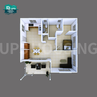 Maisons modulaires préfabriquées modernes à toit en pente, 1 chambre, matériaux écologiques, design de luxe pour une vie confortable, préfabriquées de haute qualité