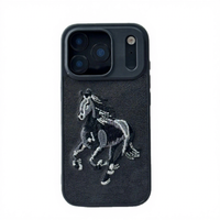 Nouvelle coque de téléphone portable brodée en 3D avec motif personnalisé, design de dessin animé pour iPhone 17 Pro Max