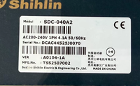 Servomoteur AC Original Shih-lin SDC-040A2 400W Monophasé AC200-240V Contrôle V/F Amplificateur Servo à Impulsions SME-L04030 Moteur