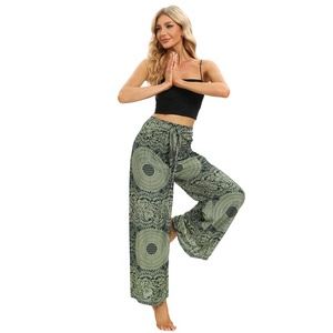 Pantalons palazzo pour femmes, pantalons thaïlandais, pantalons de yoga à jambes larges, vêtements bohèmes, pantalons boho - Product Image 6