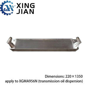 חלקי חילוף למערכת תמסורת של מעמיס גלגלים, רדיאטור תואם ל-<span class=keywords><strong>XGMA</strong></span> 956N (צלעות/צינורות/רצועות אלומיניום-נחושת) 220*1350 מ\\\"מ - Product Image 2