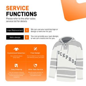 Sudaderas de Hockey sobre Hielo de Algodón con Diseño Personalizado, Impresión por Transferencia de Calor, Ropa Deportiva Unisex Resistente al Viento - Product Image 4