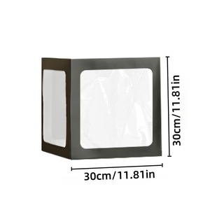 Juego de 4 Cajas de Globos Transparentes Negras con la Palabra GRAD para Decoración de Fiesta de Graduación 2026 - Product Image 6