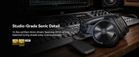 Casque DJ sans fil OneOdio Studio Max 2, faible latence 9 ms, audio haute résolution LDAC 120H, haut-parleur 50 mm, dongle filaire 4-en-1 par KSHMR