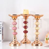 Accessoires de mariage, vase doré électro-plaqué, décoration de table, centre de table de mariage, support à fleurs en métal et céramique