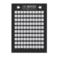 Custom Professional Factory Must 100 Película, Anime, Fecha, Películas de terror, Libros, Cosas para hacer Scratch Off Bucket List Poster
